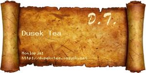 Dusek Tea névjegykártya